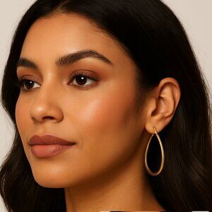 Belk Silverworks Gold Plated Hoop‎ Earrings – 2 Inches ✨
